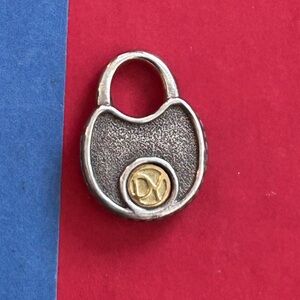 David Yurman Silver and Gold Lock Pendant